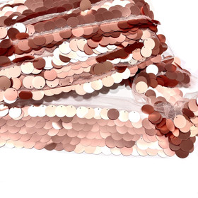 Prym: Paljettinauha 70mm, ruusukulta