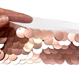 Prym: Paljettinauha 70mm, ruusukulta