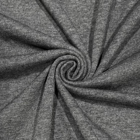 100% puuvillatrikoo: Meleerattu tummanharmaa