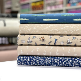 Puuvillapopliini: Krokotiilit, farkunsininen