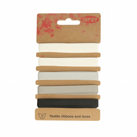 Opry: Ripsinauha 5 x 1m, valko - harmaa - musta lajitelma 10mm