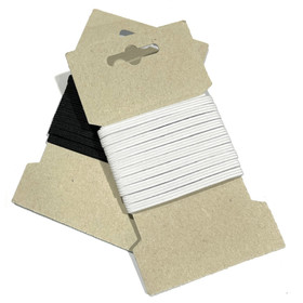 Kuminauha 4mm 5m, musta / valkoinen