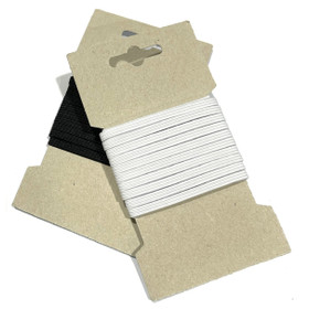 Kuminauha 4mm 5m, musta / valkoinen