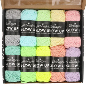 Scheepjes: Glow Up Color pack 10kpl - pimeässä hohtava lankasetti