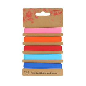 Opry: Ripsinauha 5 x 1m, pinkki - oranssi - sininen lajitelma 10mm