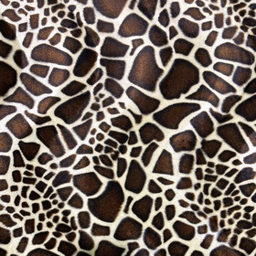 Velboa, kepparikangas: Kirahvikuvio, beige - ruskea