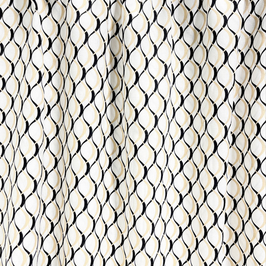Kudottu viskoosi: Waves, valkoinen - beige - musta