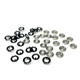 Metallinen rengasneppari 10mm / 10kpl, musta 