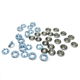 Metallinen rengasneppari 10mm / 10kpl, vaaleansininen