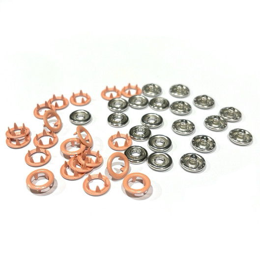 Metallinen rengasneppari 10mm / 10kpl, persikka