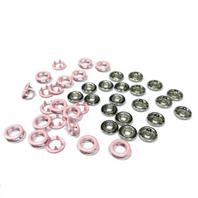 Metallinen rengasneppari 10mm / 10kpl, vaaleanpunainen