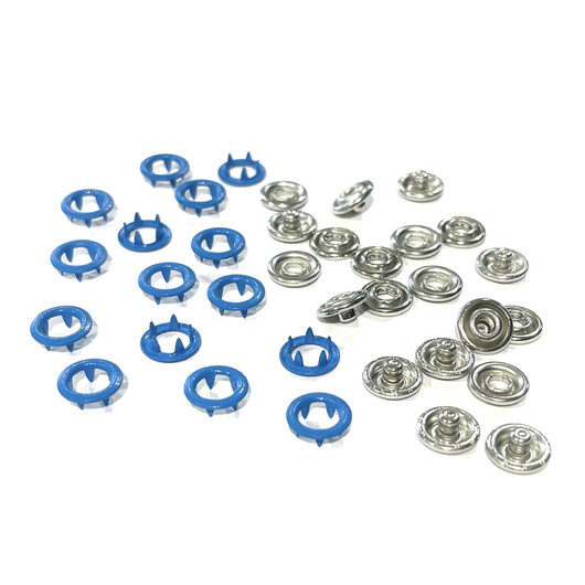 Metallinen rengasneppari 10mm / 10kpl, turkoosi
