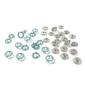 Metallinen rengasneppari 10mm / 10kpl, vanha vihreä