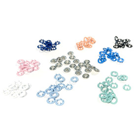 Metallinen rengasneppari 10mm / 100kpl + kiinnityspäät, useita värivaihtoehtoja