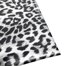 Silityskalvo: Leopardi metallinhohto hopea - musta (Artflex)