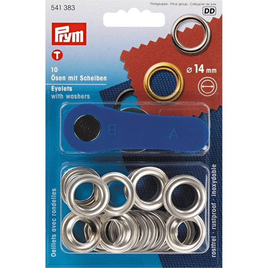 Prym: Purjerengas / sirkkarengas 14mm, hopea + työvälineet