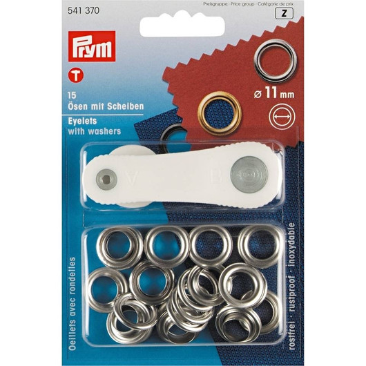 Prym: Purjerengas / sirkkarengas 11mm, hopea + työvälineet