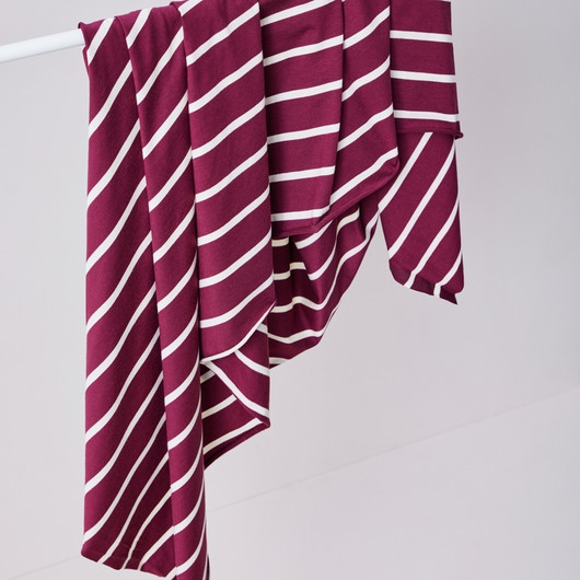 meetMILK: Stripes, tenceltrikoo, kirsikanpunainen - luonnonvalkoinen 