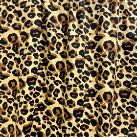 Kudottu viskoosi: Leopard, beige - konjakki - musta