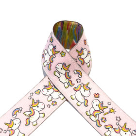 Prym: Kudottu nauha, Yksisarvinen, vaaleanpunainen 20mm