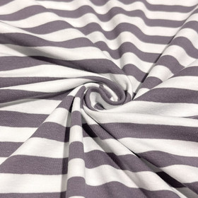 Trikoo: Raita 1cm, tummanharmaa - valkoinen