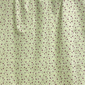 Puuvillapopliini: Minikukat, omenanvihreä - viininpunainen