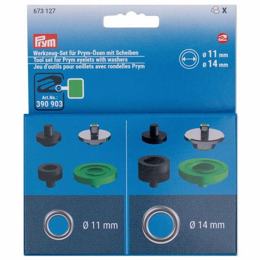 Prym: Kiinnitystyökalut 11mm ja 14mm purjerenkaille