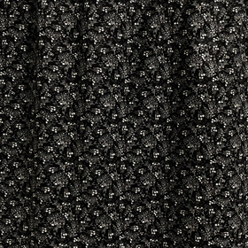 Puuvilla: Pienet kukkapyörteet, musta - valkoinen - harmaa