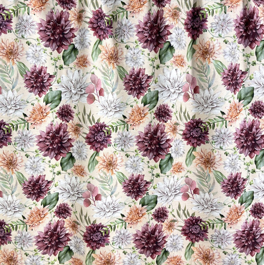 Luomupuuvillatrikoo: Dahlia, vaalea beige