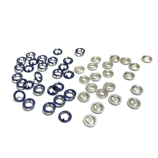 Metallinen rengasneppari 10mm / 10kpl, tummansininen