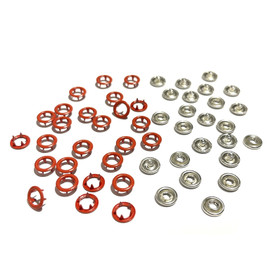 Metallinen rengasneppari 10mm / 10kpl, punainen