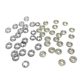 Metallinen rengasneppari 10mm / 10kpl, harmaa