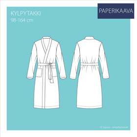 Jujuna, kaavapaketti: Lasten kylpytakki 98-164 cm