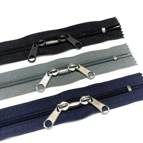 2-lukkoinen reppuvetoketju, 80cm, eri värejä