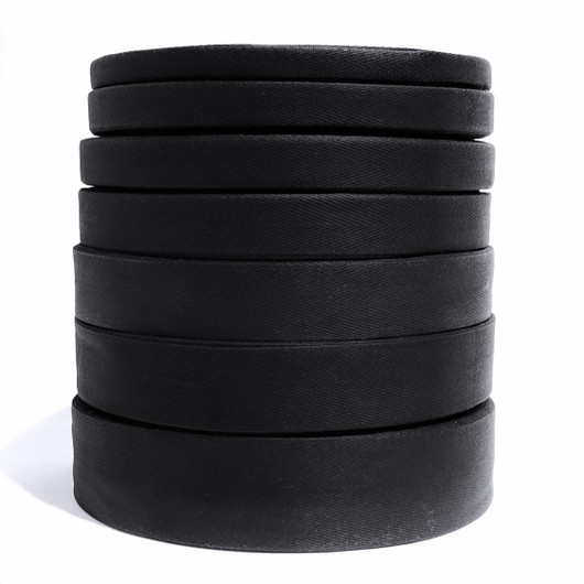 Puuvillanauha / kalanruotonauha 10-40mm / 1m, musta