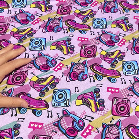 Digitrikoo: Skeittilaudat ja rullaluistimet, lila - pinkki - turkoosi