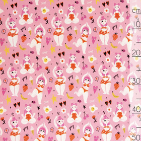 Mereen: Luomupuuvillatrikoo Hello Summer, ruusunlehti