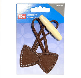 Prym: Duffelinappi 5 x 15cm, tummanruskea