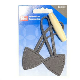 Prym: Duffelinappi 5 x 15cm, tummanharmaa