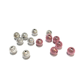 Heijastava helmi 10mm, 20kpl, hopea ja roosa