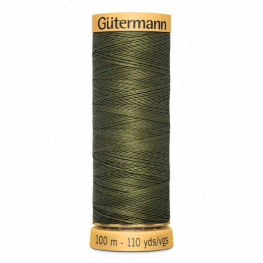 Gütermann: 100% puuvillalanka 100m: Armeijanvihreä 424