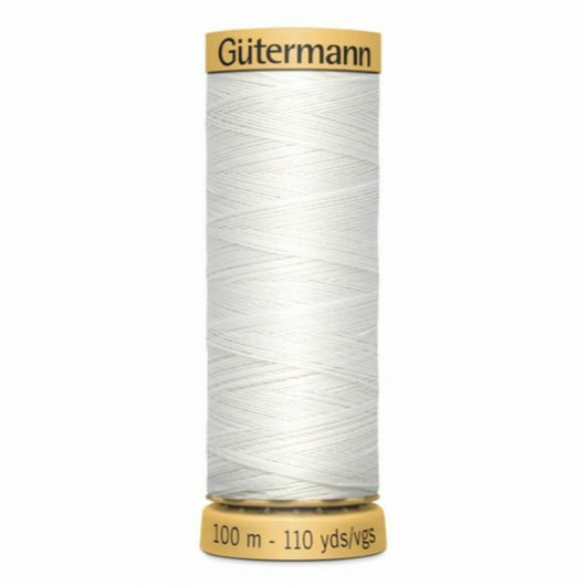 Gütermann: 100% puuvillalanka 100m: Valkoinen 5709
