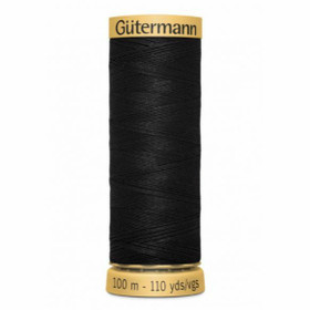 Gütermann: 100% puuvillalanka 100m: Musta 5201