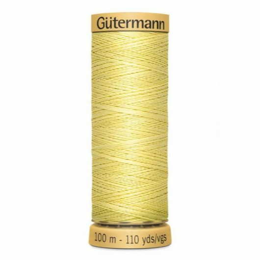 Gütermann: 100% puuvillalanka 100m: Vaaleankeltainen 349