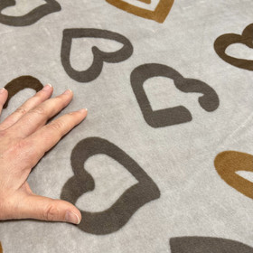 Polar fleece: Suuret sydämet, hiekka