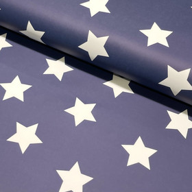Sadetakkikangas: Tähdet, jeans - valkoinen 