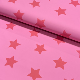 Sadetakkikangas: Tähdet, pinkki - fuksia 