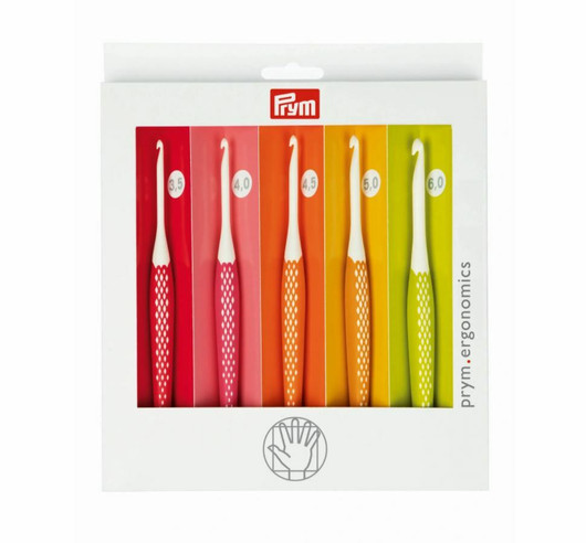 Prym: Ergonominen virkkuukoukkusetti 3.5-6.0mm