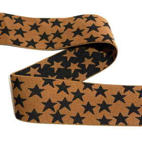 Bokserikuminauha 40mm tähti: pikkutähdet ruskea - musta
