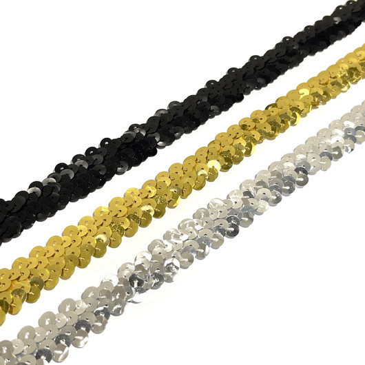 Joustava paljettinauha 20mm, useita värejä